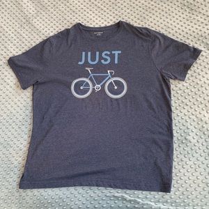 Banana Republic “Just Bike” Graphic Short Sleeve T-Shirt - Navy Blue - XL